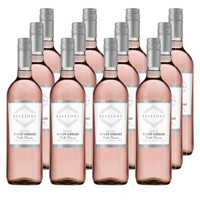 Case of 12 Belfiore Pinot Grigio Blush Rose Wine Wine